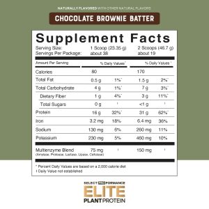 Select Proformance Elite Plant Protein Chocolate Brownie Batter 2lb - Image 4