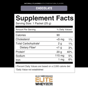 Select Proformance Elite Whey Protein Isolate Chocolate 25g - Image 2