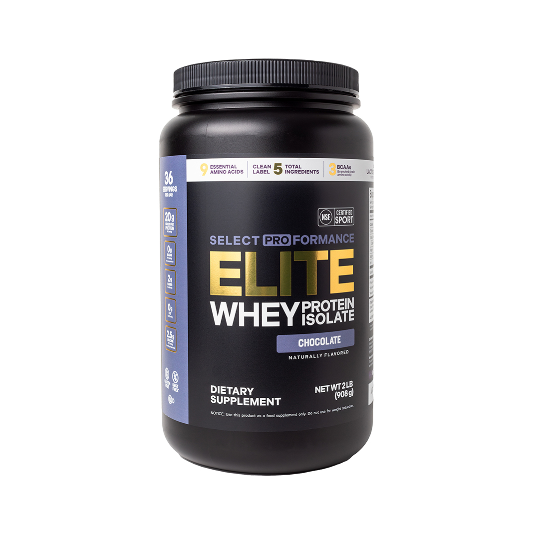 Select Proformance Elite Whey Protein Isolate Chocolate 2lb - Image 1
