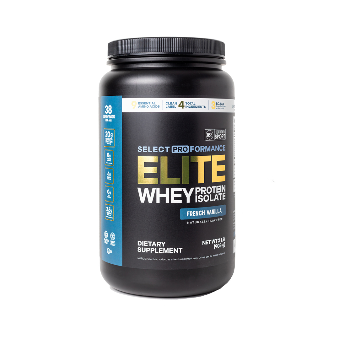 Select Proformance Elite Whey Protein Isolate French Vanilla 2lb - Image 1